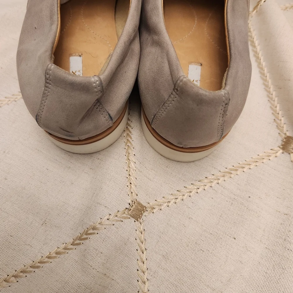 Geox Respira Taupe Suede Slip-On Loafers Size 38‎ Breathable Comfort Shoes - Picture 6 of 10
